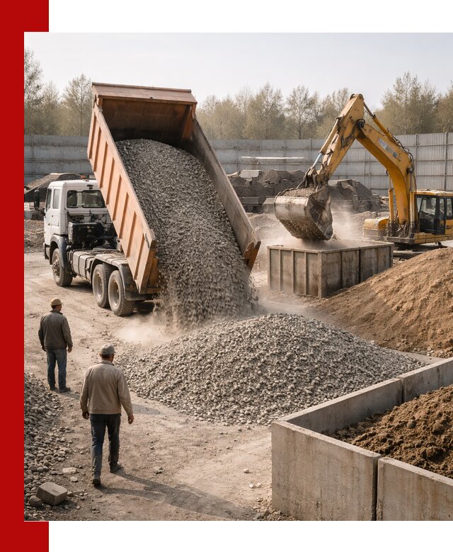 Доставка нерудных материалов с погрузкой и разгрузкой в Домодедово