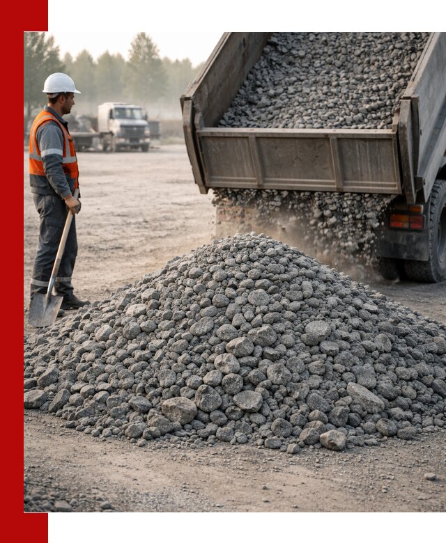 Гранитный щебень фракции 100–201 для строительства в Домодедово