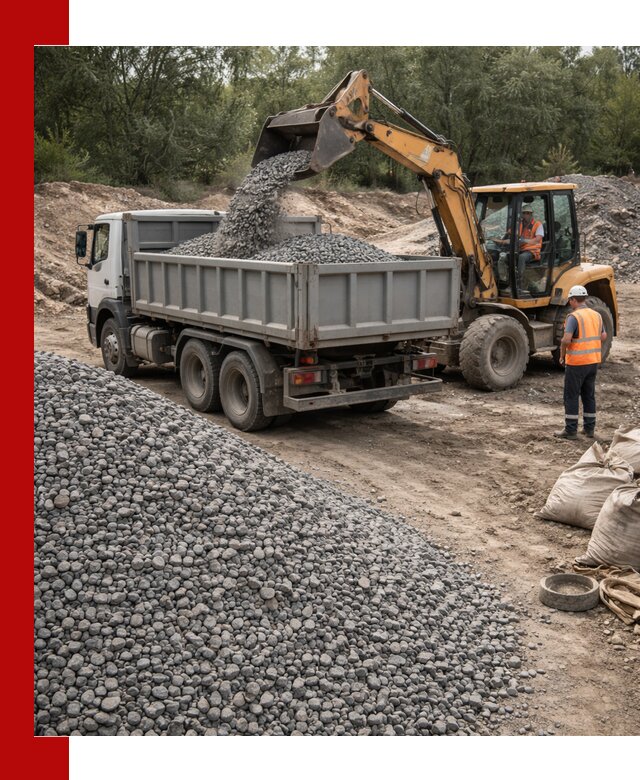 Доставка гравийного щебня в Домодедово оптом и в розницу