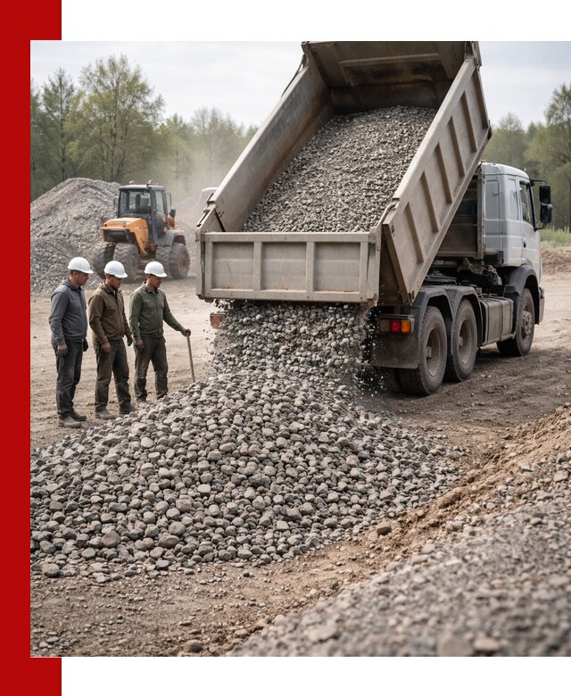 Доставка гравийного щебня фракции 70-120 в Домодедово