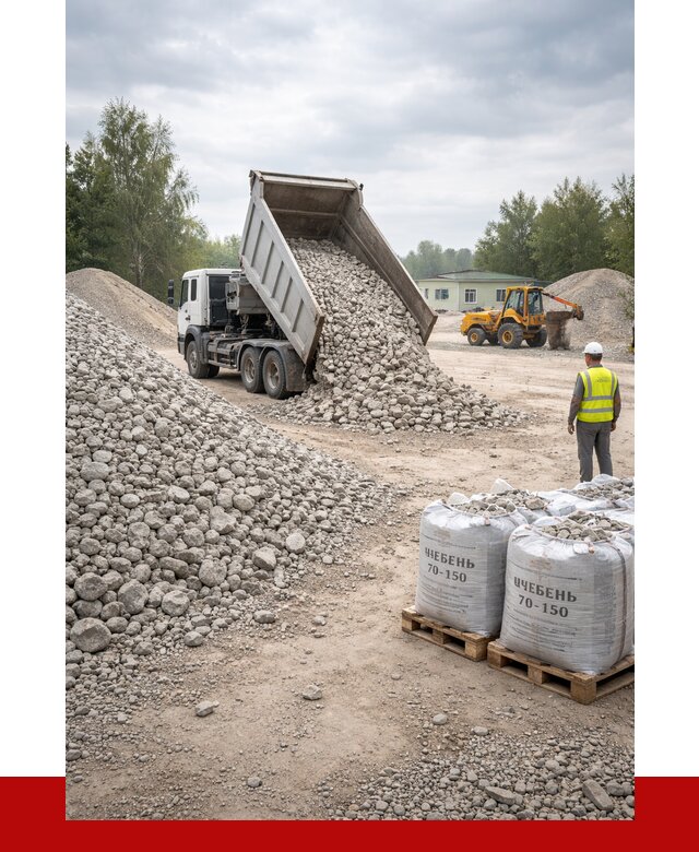 Известняковый щебень фракция 70-150 в Домодедово от 1316 р. | ПРОНЕРУДДмд