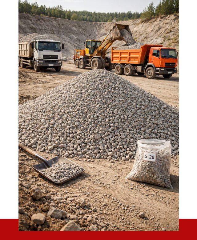 Доломитовый щебень фр. 5-20 в Домодедово от 4421 р. | ПРОНЕРУДДмд