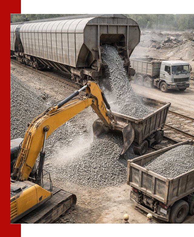 Доставка железнодорожного щебня в Домодедово крупными партиями быстрого отгруза