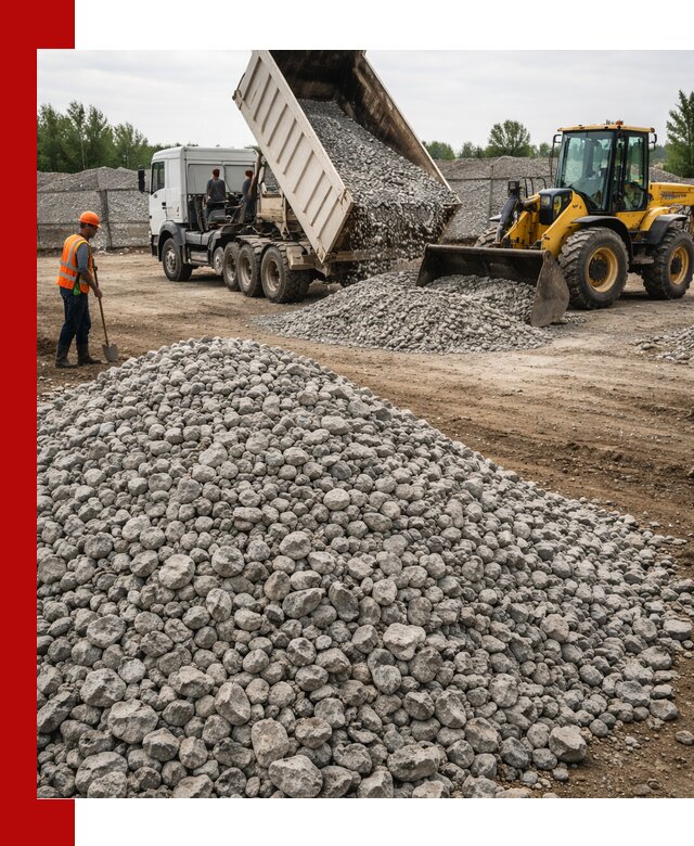 Доставка бетонного щебня фракции 40-70 в Домодедово