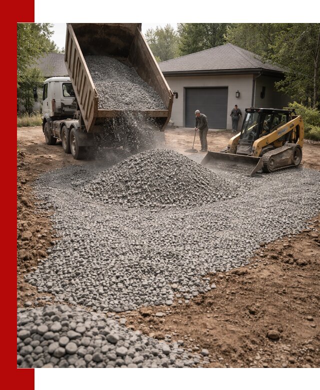 Щебень для парковки в Домодедово: доставка и укладка качественного материала
