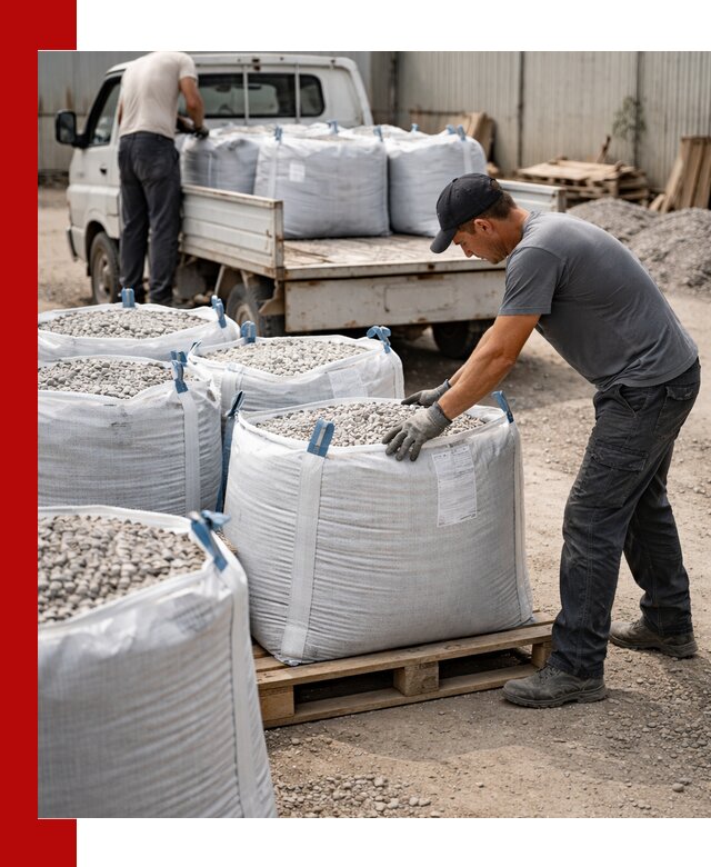 Доставка щебня в мешках по выгодным ценам в Домодедово