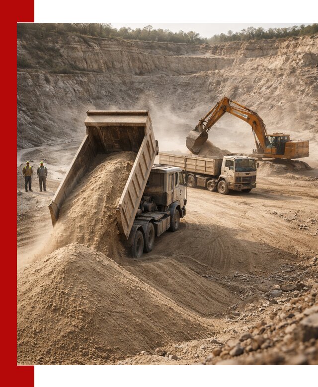 Карьерный песок навалом с доставкой в Домодедово