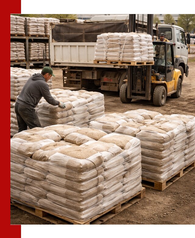 Карьерный песок в мешках с доставкой в Домодедово