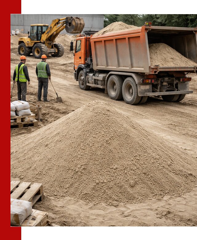 Доставка и продажа мытого речного песка в Домодедово
