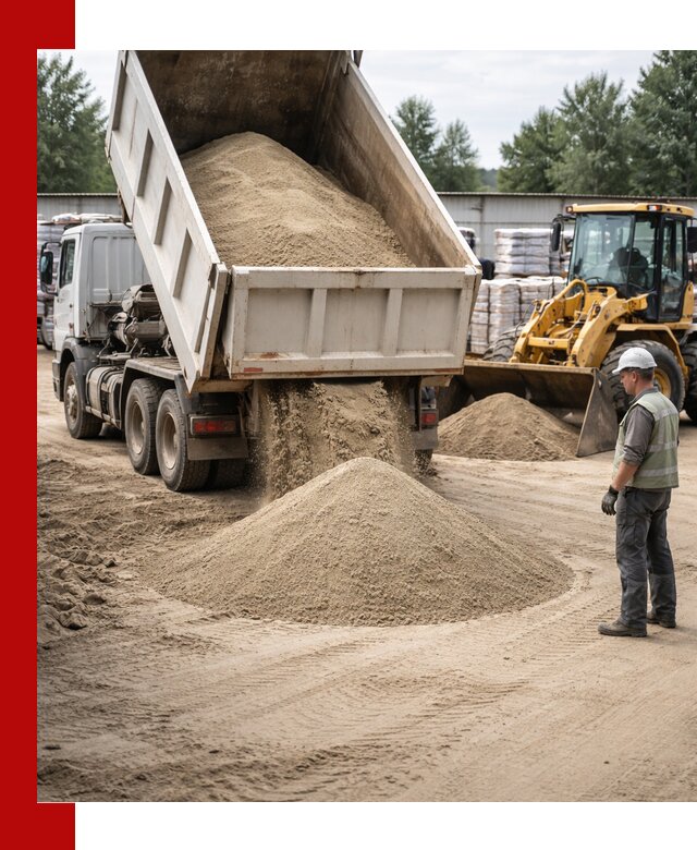 Поставка и доставка песка для бетона в Домодедово