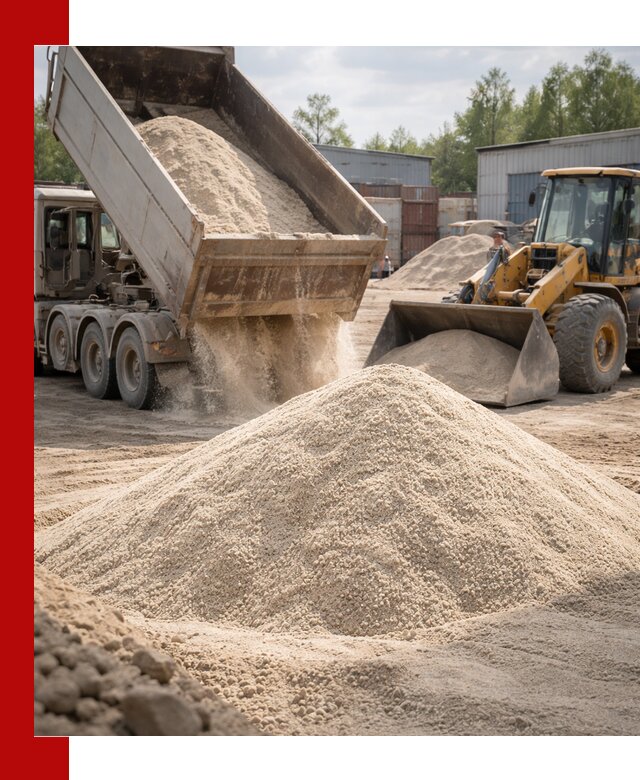 Кварцевый песок с доставкой в Домодедово для строительных работ