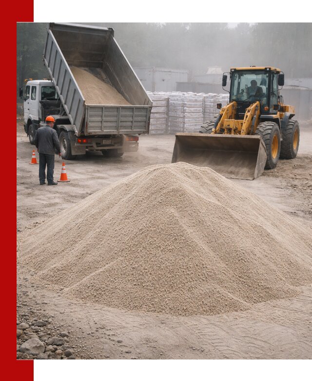 Кварцевый песок фракция 0–8 для стройработ в Домодедово