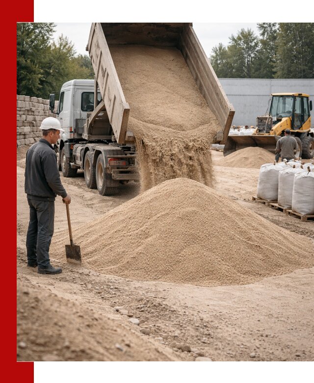 Кварцевый песок фракция 0–3 мм с доставкой в Домодедово