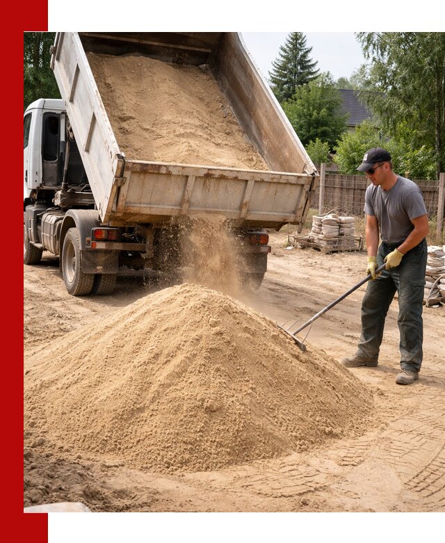 Доставка сухого песка самосвалами в Домодедово