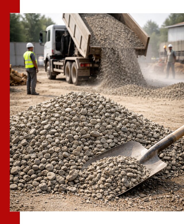 Доставка гравия фракции 20-40 в Домодедово с самосвалами