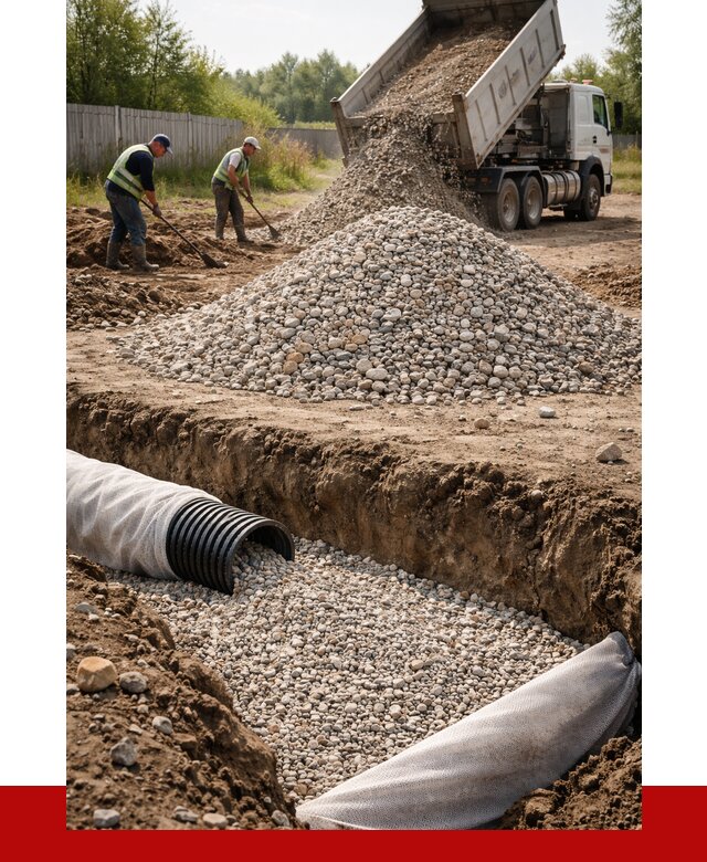 Гравий для дренажа в Домодедово от 2316 р., доставка ПРОНЕРУДДмд