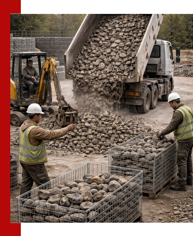 Камень для габионов фракция 100–201 в Домодедово