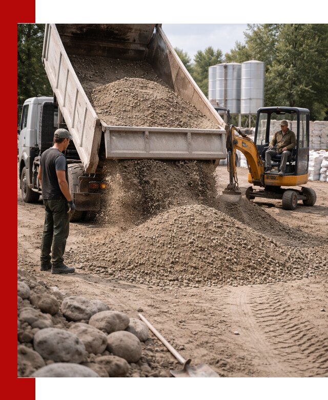 Доставка ПГС С3 в Домодедово самосвалами и миксерами