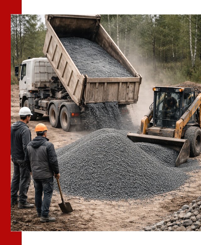 Гранитный отсев 0-5 с доставкой и разгрузкой в Домодедово