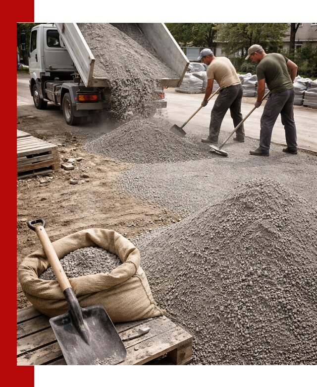 Отсев для тротуарной плитки в Домодедово — доставка и укладка