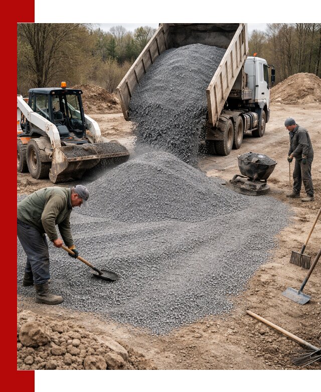 Отсев для подсыпки в Домодедово — доставка и подсыпка на участок