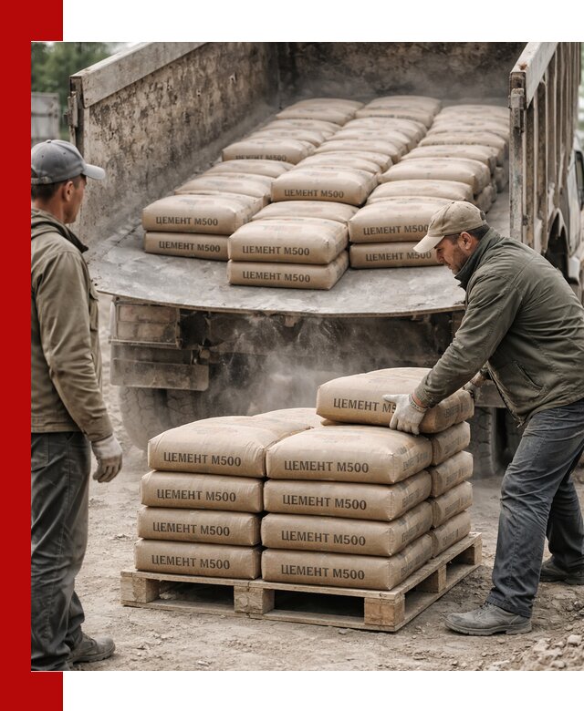 Цемент М500 с доставкой самосвалом в Домодедово
