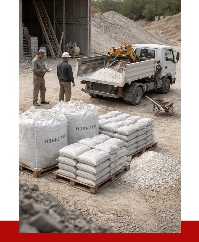 Известь строительная в Домодедово с доставкой от 4421 р. | ПРОНЕРУДДмд