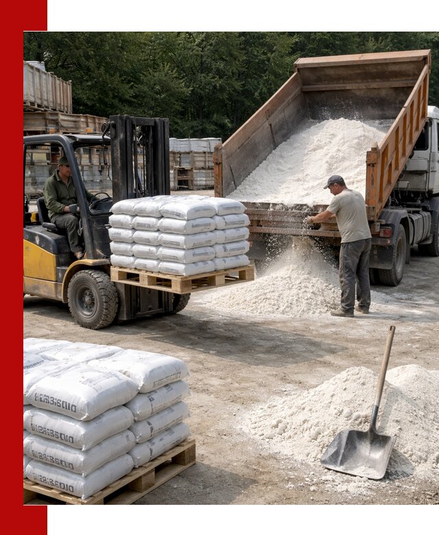 Доставка строительной извести оптом и в розницу в Домодедово