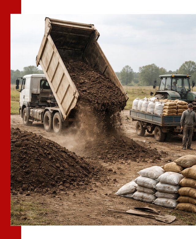 Доставка грунта и удобрений оптом в Домодедово для сельхоз и строительства