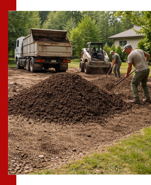 Доставка и укладка грунта для газона в Домодедово