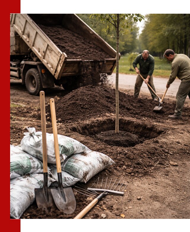 Грунт для посадки деревьев в Домодедово — доставка и подготовка почвы