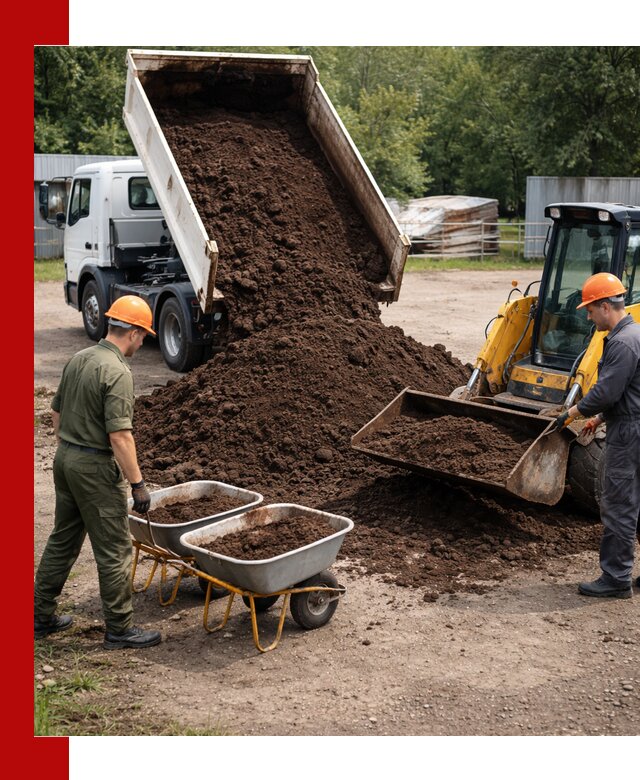 Доставка торфо-земляной смеси в Домодедово для огорода и ландшафта