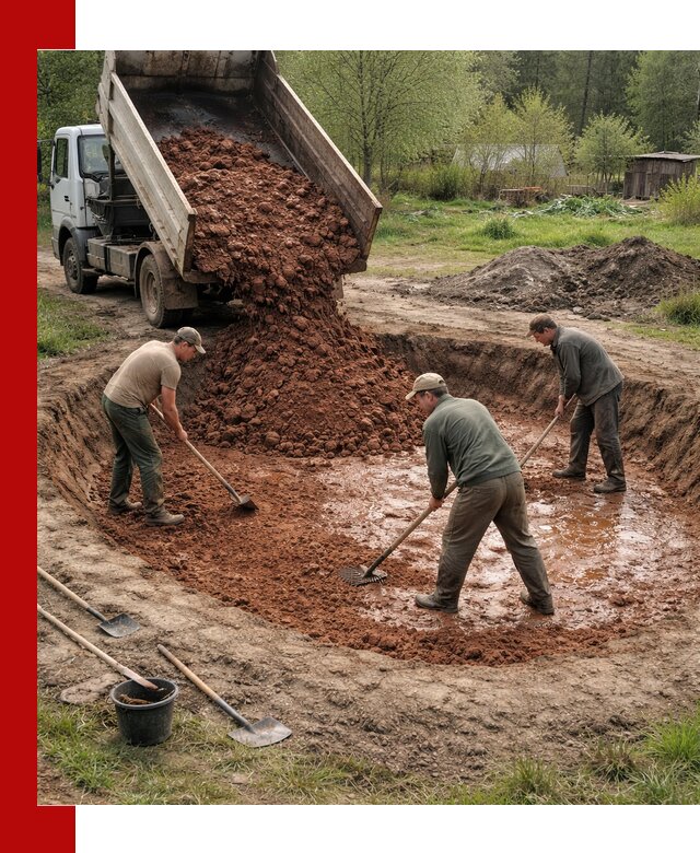 Купить качественную глину для пруда в Домодедово
