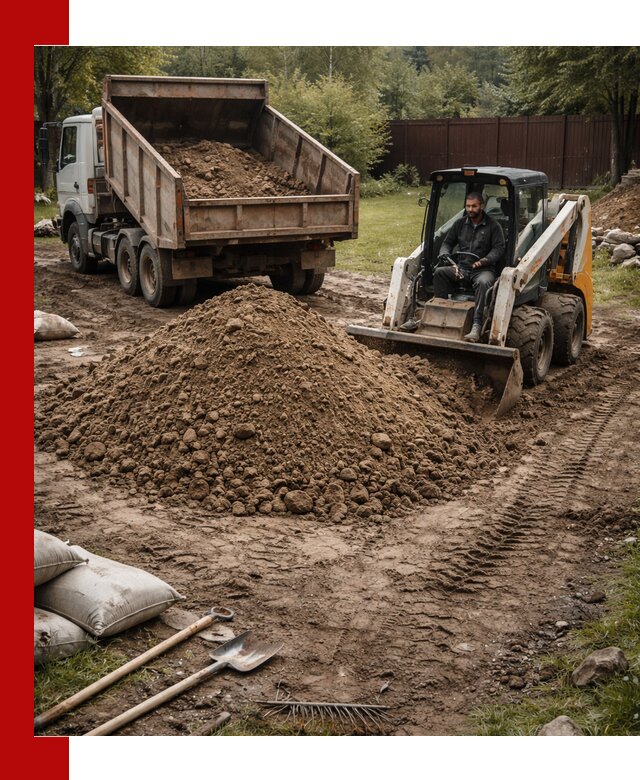 Суглинок для планировки участков в Домодедово с доставкой и выгрузкой