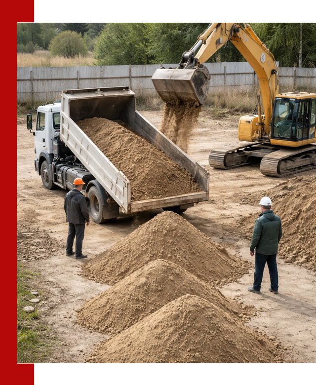 Доставка супеси вагонными и автопартиями в Домодедово
