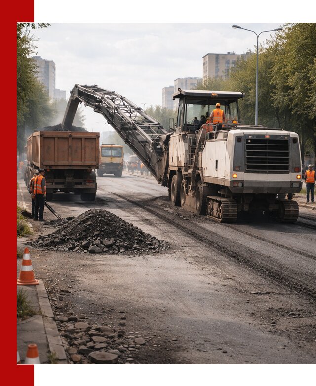 Фрезерованный асфальт в Домодедово — удаление и вывоз старого покрытия