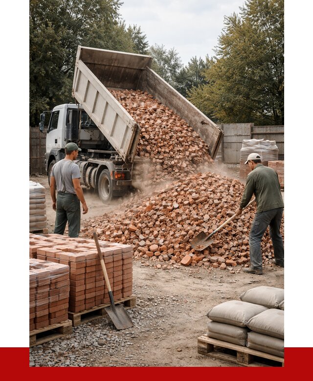 Бой кирпича в Домодедово с доставкой от 4421 руб/куб | ПРОНЕРУДДмд