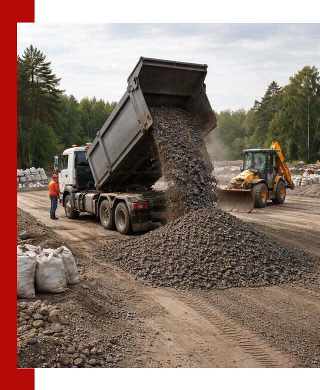 Доставка дробленого асфальта в Домодедово для дорожных работ