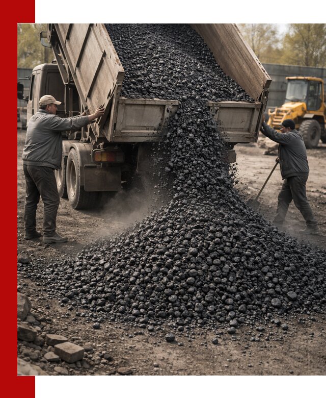 Доставка угля семечка самосвалами в Домодедово