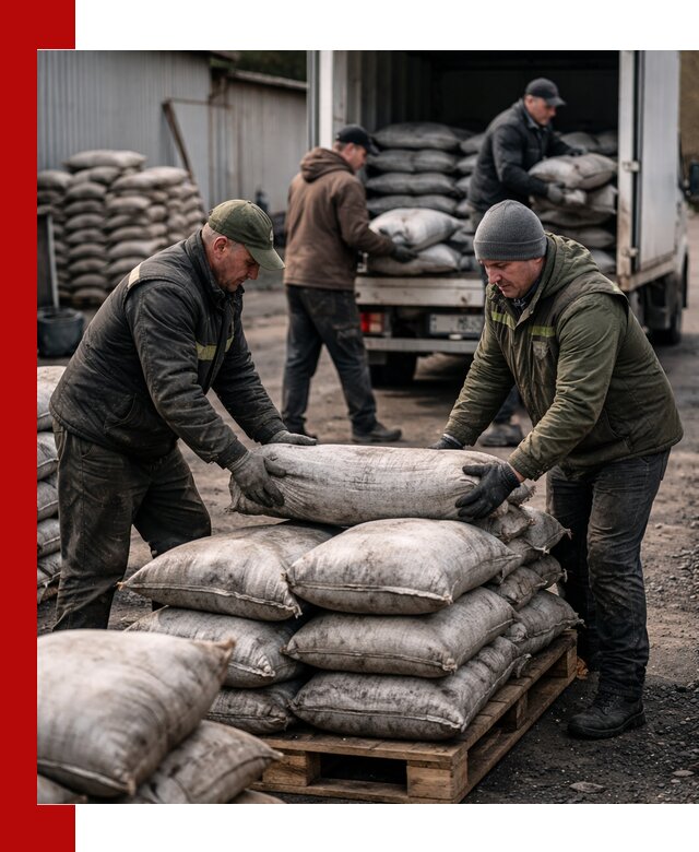 Доставка угля в мешках по выгодным ценам в Домодедово