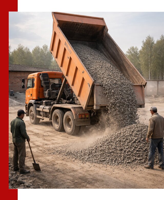 Доставка самосвалом 20 м3 в Домодедово быстро и надежно