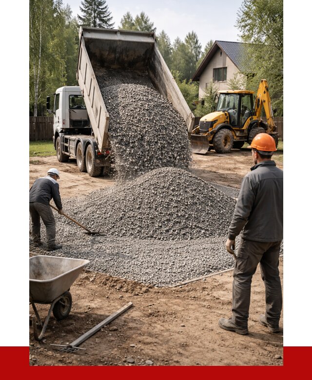 Отсыпка участка щебнем в Домодедово от 6842 р. ПРОНЕРУДДмд