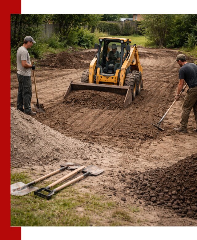 Планировка участка грунтом с вывозом и доставкой в Домодедово
