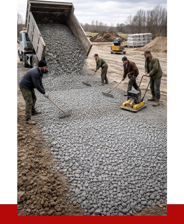 Устройство щебеночной подушки в Домодедово от 4737 р. ПРОНЕРУДДмд